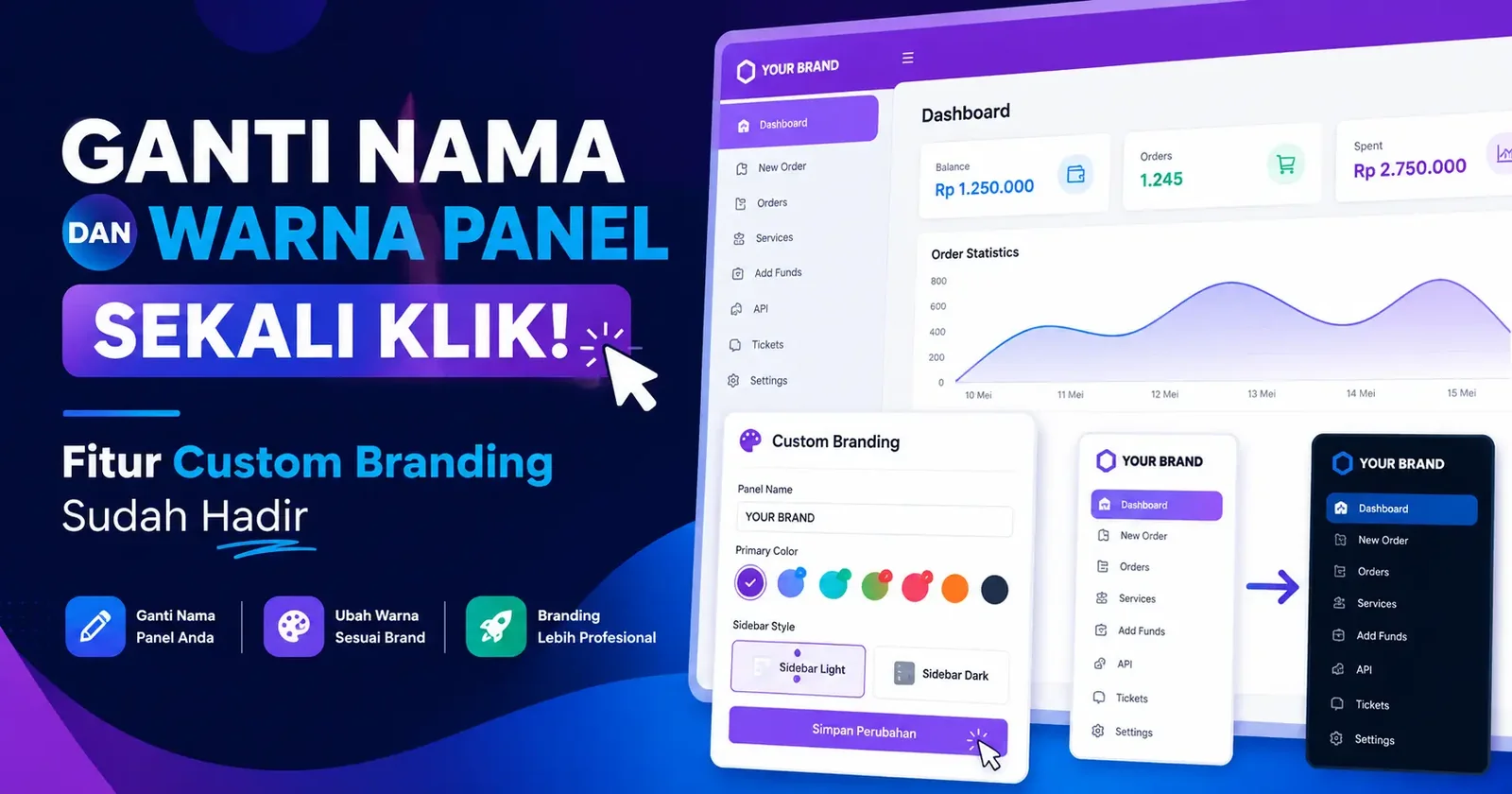 Ganti Nama dan Warna Panel Sekali Klik, Fitur Custom Branding Sudah Hadir